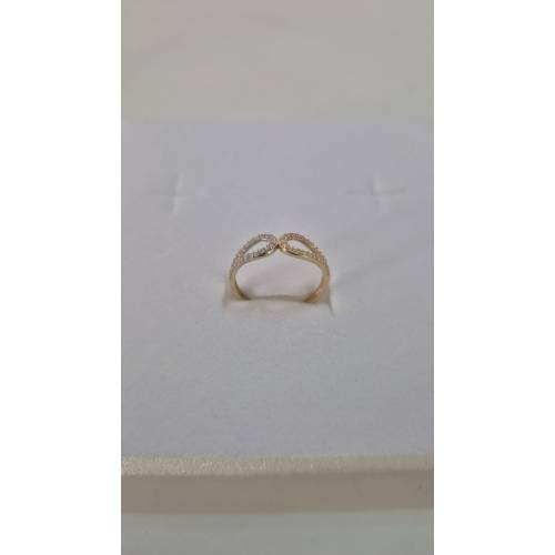 ANELLO Donna Con Zirconi Bianchi In...
