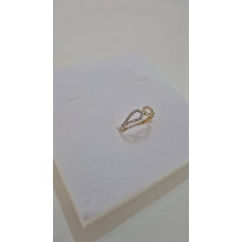 ANELLO Donna Con Zirconi Bianchi In...