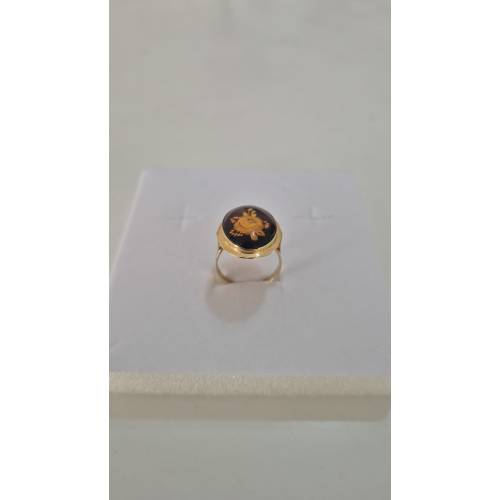 ANELLO Da Donna Cammeo In AMBRA Scura...