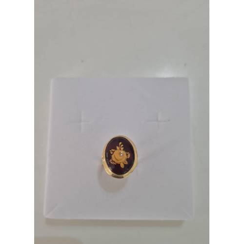 ANELLO Da Donna Cammeo In AMBRA Scura...