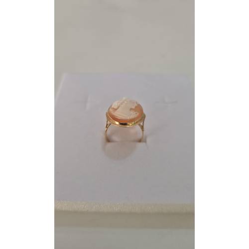 ANELLO Da Donna Cammeo Ovale Di...