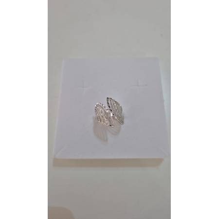 ANELLO Fascia Larga Donna In ORO BIANCO 18 Karati 750% Diamantato E Sfaccettato