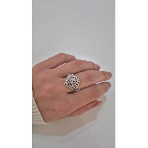 ANELLO Forma A Rombo Da Donna In ORO...