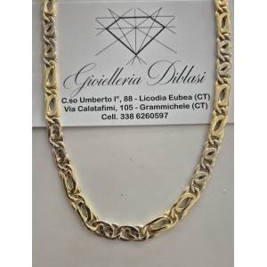 COLLANA Unisex ORO Bicolor...