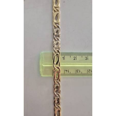 COLLANA Unisex ORO Bicolor GIALLO BIANCO 18 Karati 750% COLLIER Catena Girocollo