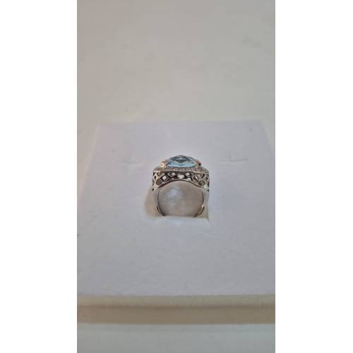 ANELLO Donna In ORO BIANCO 18 Karati...