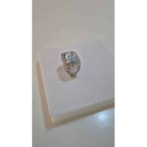 ANELLO Donna In ORO BIANCO 18 Karati...