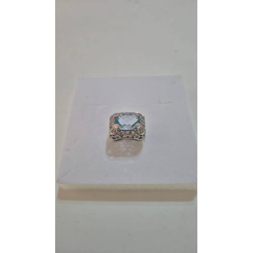 ANELLO Donna In ORO BIANCO 18 Karati...