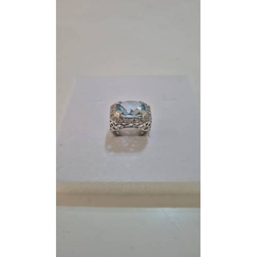 ANELLO Donna In ORO BIANCO 18 Karati...