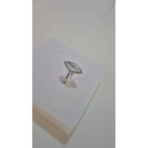 ANELLO Donna In ORO BIANCO 18 Karati...