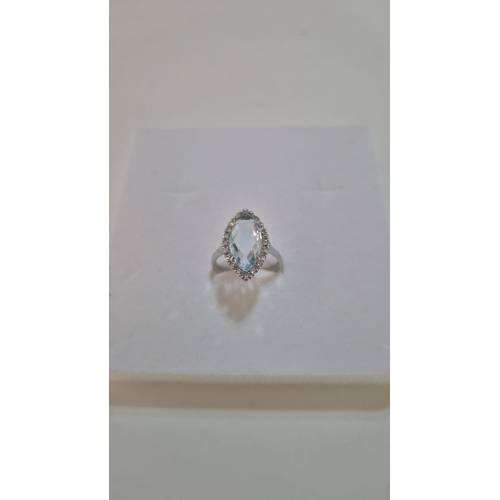 ANELLO Donna In ORO BIANCO 18 Karati...