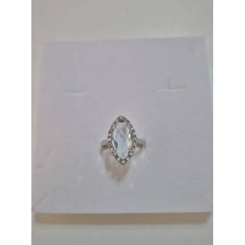 ANELLO Donna In ORO BIANCO 18 Karati...