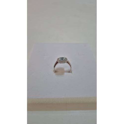 ANELLO Donna In ORO BIANCO 18 Karati...