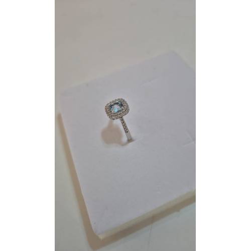 ANELLO Donna In ORO BIANCO 18 Karati...