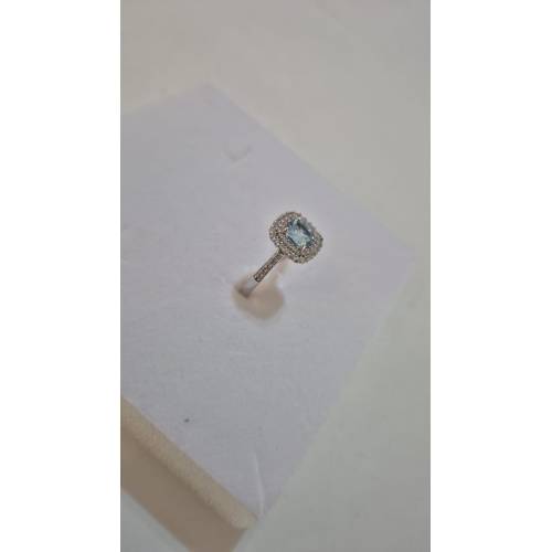 ANELLO Donna In ORO BIANCO 18 Karati...