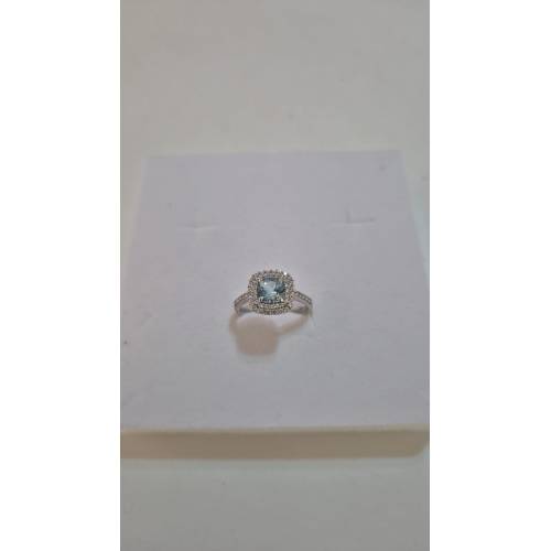 ANELLO Donna In ORO BIANCO 18 Karati...