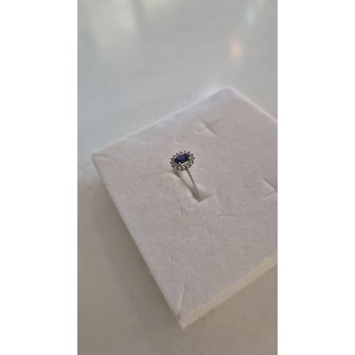 ANELLO Donna In ORO BIANCO 18 Karati...