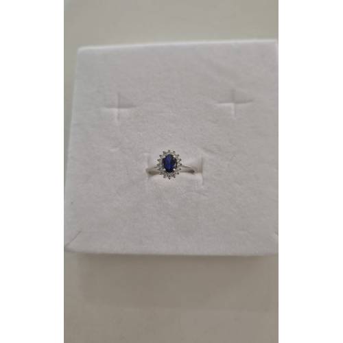 ANELLO Donna In ORO BIANCO 18 Karati...