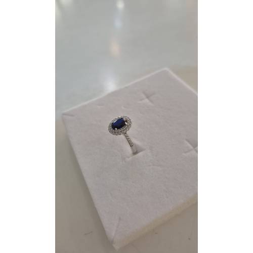 ANELLO Donna In ORO BIANCO 18 Karati...