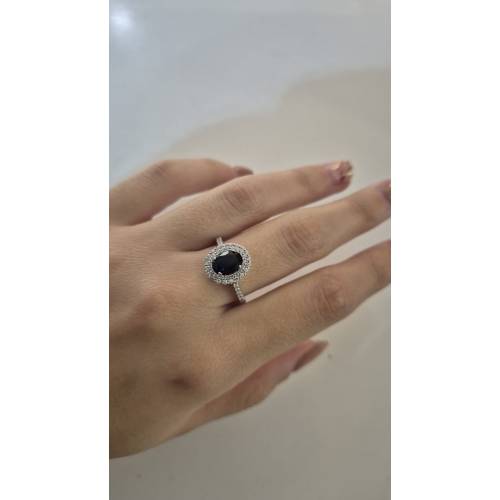 ANELLO Donna In ORO BIANCO 18 Karati...