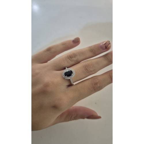 ANELLO Donna In ORO BIANCO 18 Karati...