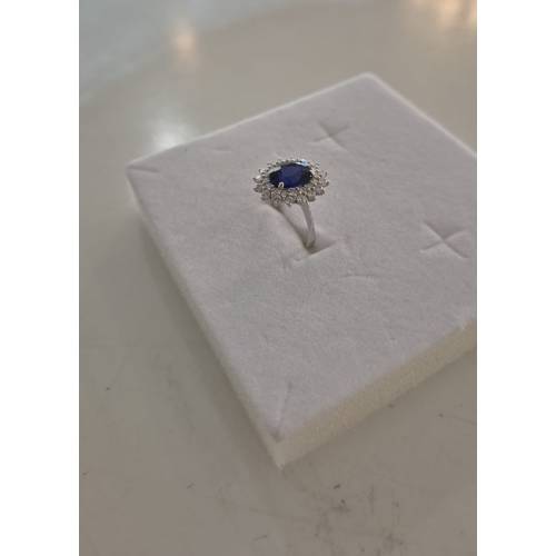 ANELLO Donna In ORO BIANCO 18 Karati...