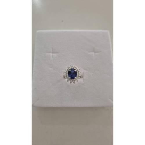 ANELLO Donna In ORO BIANCO 18 Karati...