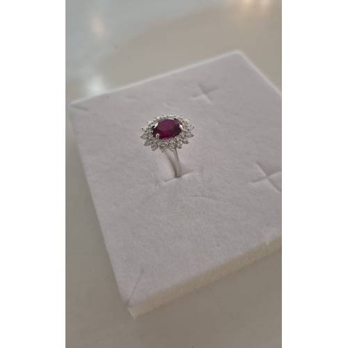 ANELLO Donna ORO BIANCO 18 Karati...