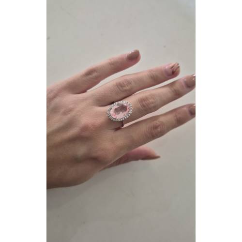 ANELLO Donna In ORO BIANCO 18 Karati...