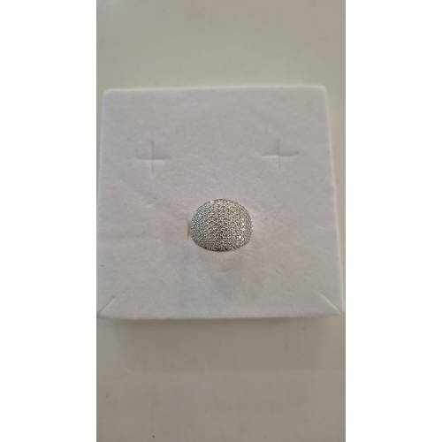 ANELLO Da Donna A Fascia Larga Pavè...