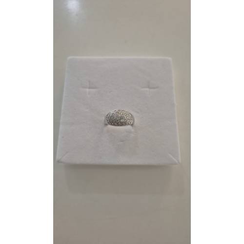 ANELLO Da Donna A Fascia Larga Pavè...