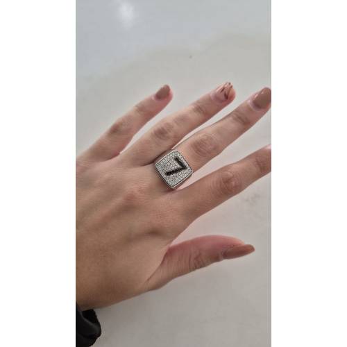 ANELLO Donna Con Numero 7 Squadrato...