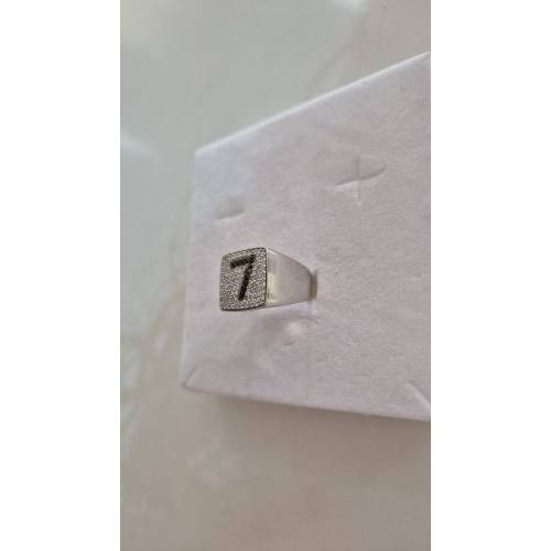 ANELLO Donna Con Numero 7 Squadrato...