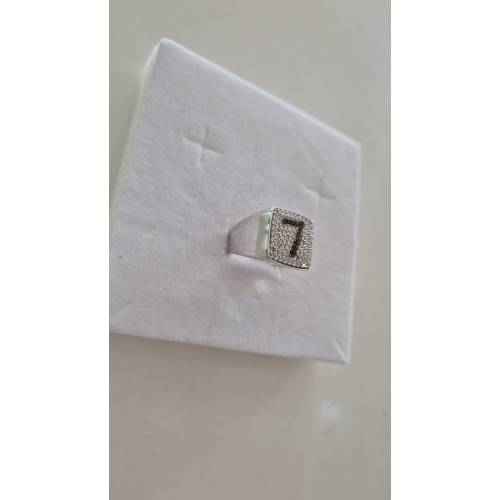 ANELLO Donna Con Numero 7 Squadrato...