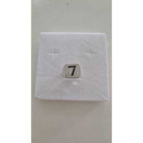 ANELLO Donna Con Numero 7 Squadrato...