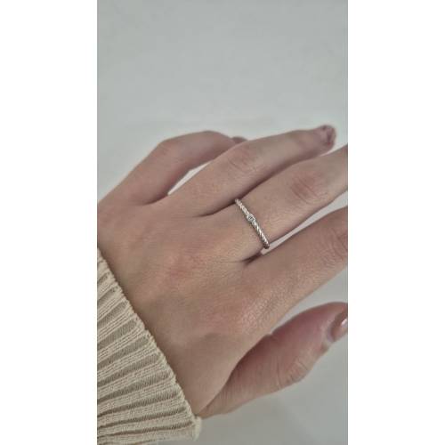 ANELLO Donna ORO BIANCO 18 Karati...