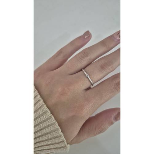 ANELLO Donna ORO BIANCO 18 Karati...