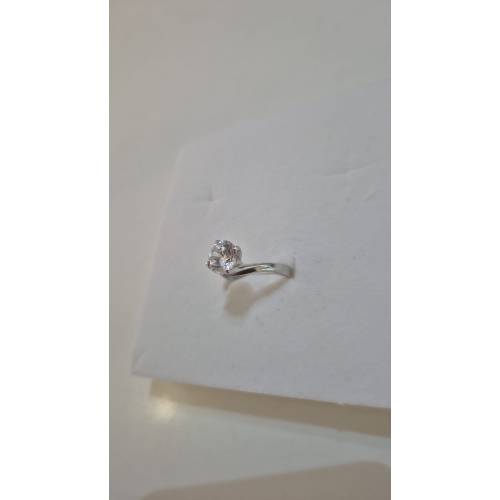 ANELLO Donna Solitario In ORO BIANCO...