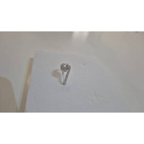 ANELLO Donna Solitario ORO BIANCO 18...