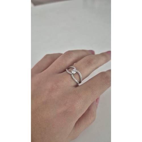 ANELLO Donna Fascia In ORO BIANCO 18...