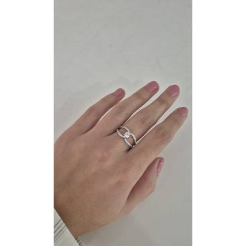 ANELLO Donna Fascia In ORO BIANCO 18...