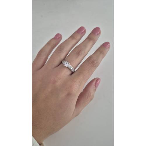 ANELLO Donna Fascia Di Pavè Pietra...