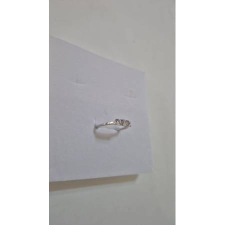 ANELLO Da Donna TRILOGY Con Zirconi Tondi Bianchi In ORO BIANCO 18 Karati 750%