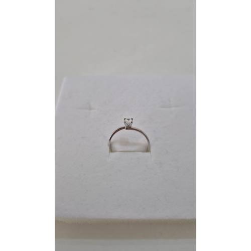 ANELLO Donna Solitario ORO BIANCO 18...