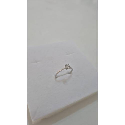 ANELLO Donna Solitario ORO BIANCO 18...