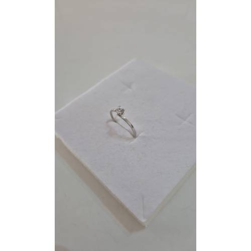 ANELLO Donna Solitario ORO BIANCO 18...