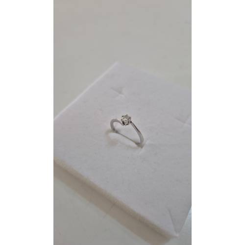 ANELLO Donna Solitario In ORO BIANCO...