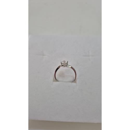 ANELLO Donna Solitario In ORO BIANCO...