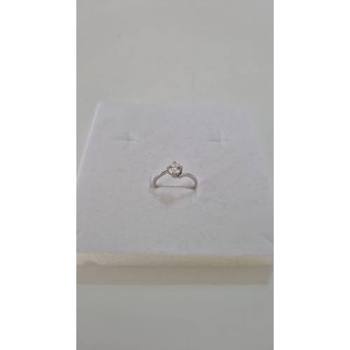 ANELLO Donna Solitario In ORO BIANCO...