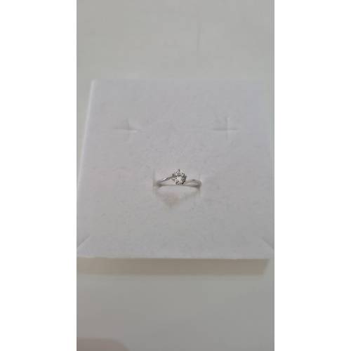 ANELLO Donna Solitario In ORO BIANCO...